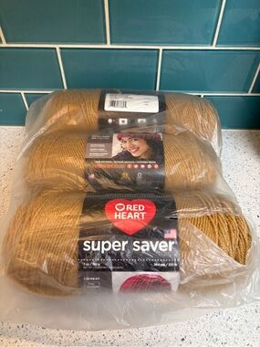 Red Heart Warm Brown Acrylic Yarn - Cafe Caluroso 7 oz per skein  3 skeins